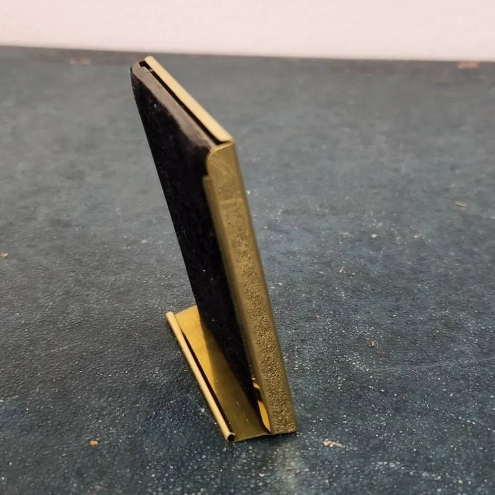 VTG Solid Brass Mini Picture Frame Freestanding Polished